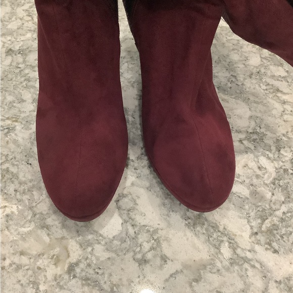 Impo Stretch faux suede and faux snake print tall heeled boots - Picture 2 of 15